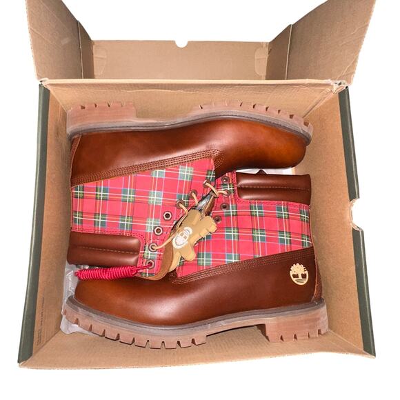 New TIMBERLAND Premium brown full grain Christmas Boots “GINGERBREAD MAN” - Picture 4 of 7